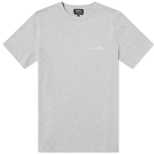 A.p.c Mens Item Logo T-shirt Grey L - A.p.c - Modalova