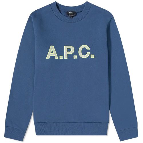 A.P.C Men's Logo Sweater Blue L - A.p.c - Modalova