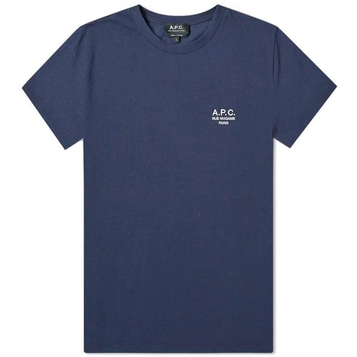 A.P.C Men's Logo T-shirt Navy XL - A.p.c - Modalova