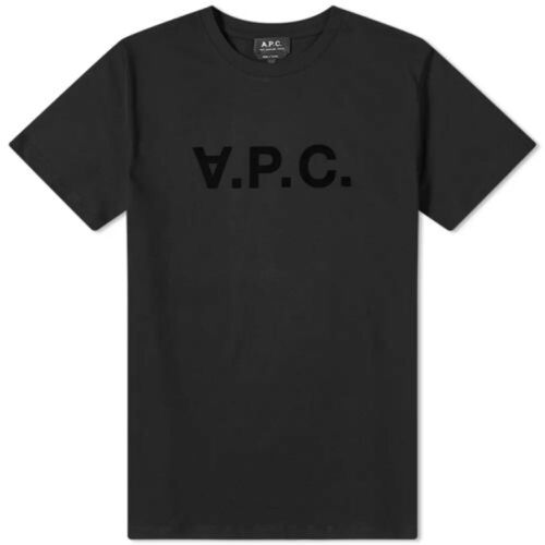 A.p.c Mens Vpc Logo T-shirt Black L - A.p.c - Modalova