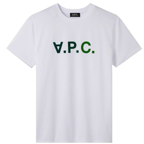A.p.c Mens Vpc Logo T-shirt White L - A.p.c - Modalova
