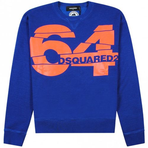 Men's 64 Graphic Print Sweatshirt Large - Dsquared2 - Modalova