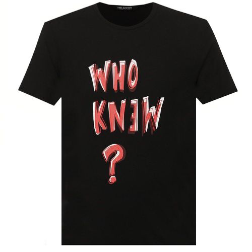 Men's Who Knew Logo T-shirt - S - Neil Barrett - Modalova