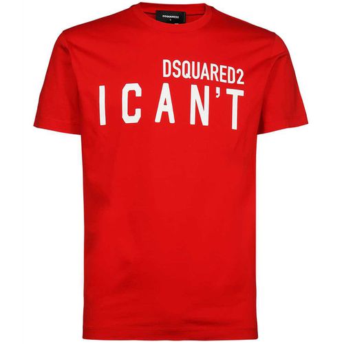 Men's "I CAN'T" Logo T-Shirt - S - Dsquared2 - Modalova