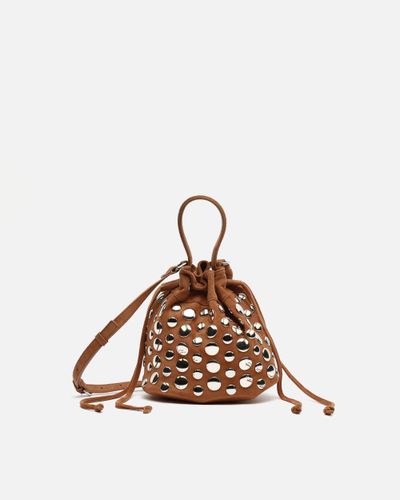 Tudi sac bucket à effet daim avec clous - Misako - Modalova