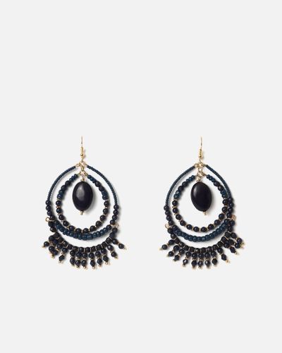 Hana boucles d'oreilles longues ovales - Misako - Modalova