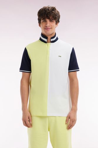 Polo À Manches Courtes En Coton Bicolore Jaune Et Coupe Décontractée - Eden Park - Modalova