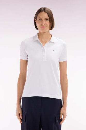 Polo À Manches Courtes En Piqué De Coton Stretch Coupe Ajustée - Eden Park - Modalova