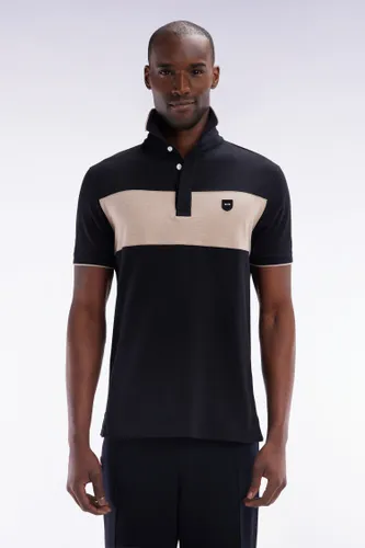 Polo À Manches Courtes En Coton Stretch Bande Contrastée Coupe Ajustée - Eden Park - Modalova