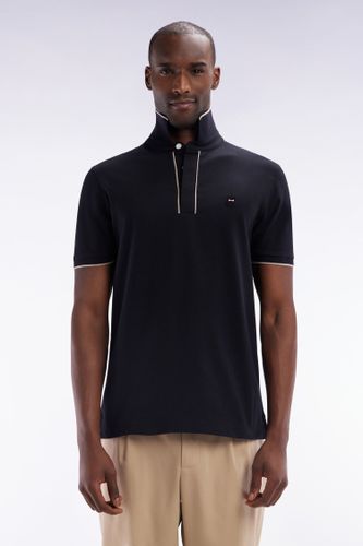 Polo À Manches Courtes En Piqué De Coton Chiné Stretch Coupe Ajustée - Eden Park - Modalova