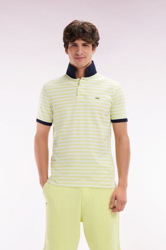 Polo Marinière À Manches Courtes En Coton Stretch Rayé Coupe Ajustée - Eden Park - Modalova