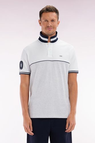 Polo À Manches Courtes Bicolore En Coton Et Blanc Coupe Décontractée - Eden Park - Modalova