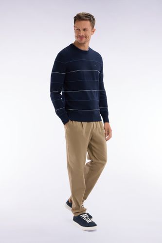 Pull Col Rond Cerclé En Coton Marine - Eden Park - Modalova