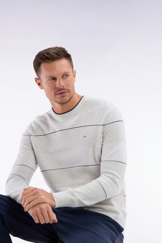 Pull Col Rond Cerclé En Coton Gris - Eden Park - Modalova