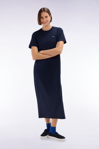 Robe T-shirt En Coton Pima Marine Coupe Droite - Eden Park - Modalova