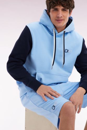 Short De Jogging En Coton Interlock Ciel Coupe Droite - Eden Park - Modalova