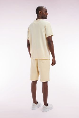 Short En Molleton Coton Ocre Coupe Décontractée - Eden Park - Modalova