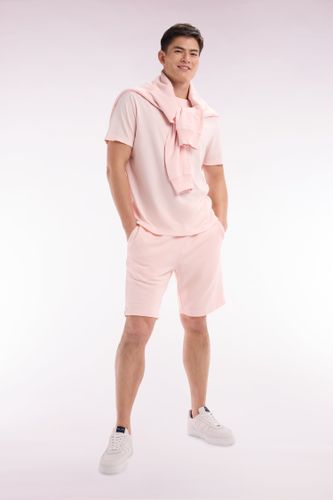 Short En Molleton Coton Pâle Coupe Décontractée - Eden Park - Modalova
