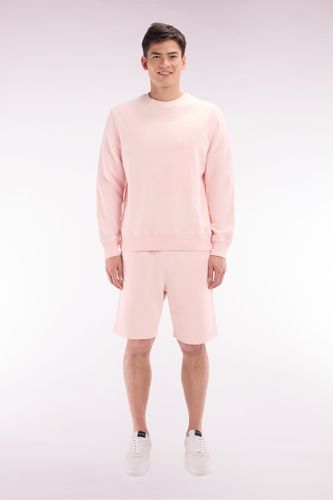 Short En Molleton Coton Pâle Coupe Décontractée - Eden Park - Modalova