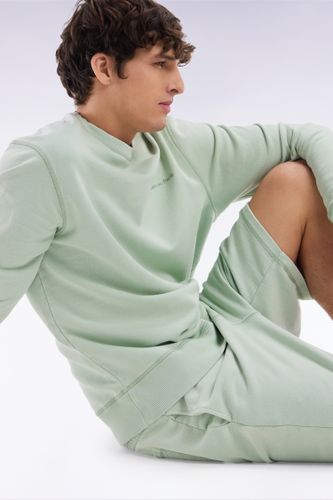 Sweatshirt Surteint À Col Rond En Molleton Coton D'eau Coupe Décontractée - Eden Park - Modalova