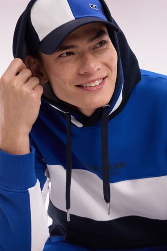 Sweatshirt À Capuche En Molleton Coton Tricolore Coupe Décontractée - Eden Park - Modalova