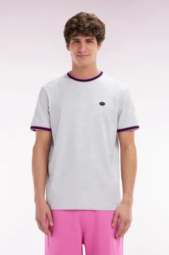 T-shirt En Coton À Bords-côtes Roses Coupe Décontractée - Eden Park - Modalova