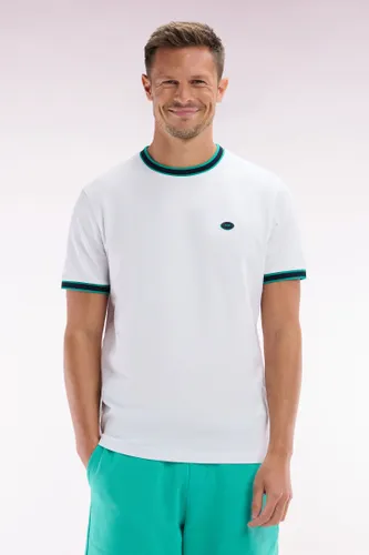 T-shirt En Coton À Bords-côtes Verts Coupe Décontractée - Eden Park - Modalova