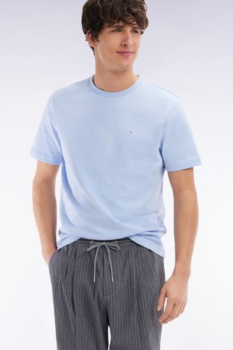 T-shirt En Jersey De Coton Slub Ciel Coupe Droite - Eden Park - Modalova