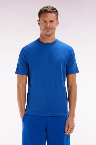 T-shirt En Coton Pima Foncé Broderie Dos Coupe Droite - Eden Park - Modalova