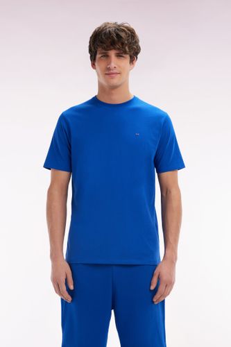 T-shirt En Coton Pima Marine Coupe Droite - Eden Park - Modalova