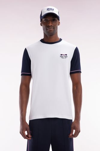 T-shirt Bicolore En Coton Broderie French Flair Coupe Droite - Eden Park - Modalova