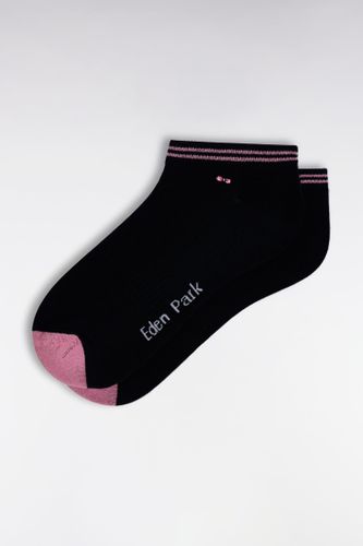 Chaussettes Basses En Coton Stretch Mélangé Marine - Eden Park - Modalova