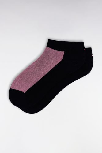 Chaussettes Basses En Coton Stretch Mélangé Bicolores Ciel Et Marine - Eden Park - Modalova