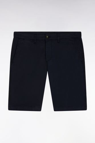 Bermuda Chino En Coton Stretch Marine Coupe Droite - Eden Park - Modalova