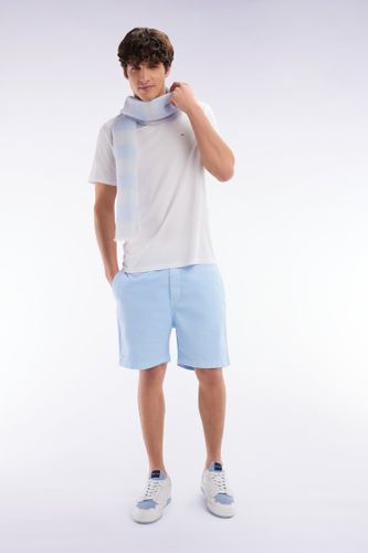 Short À Taille Élastique En Coton Stretch Uni Ciel - Eden Park - Modalova