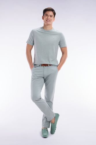 Pantalon Chino Sans Pli En Coton Et Lin Stretch Moyen Coupe Droite - Eden Park - Modalova