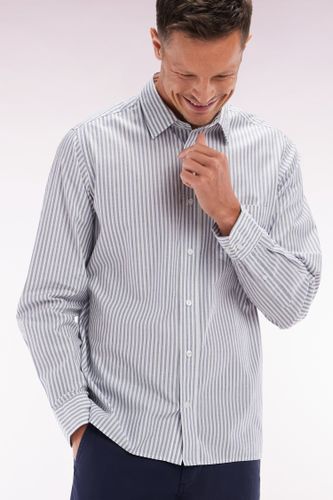 Chemise En Coton À Rayures Foncé Coupe Droite - Eden Park - Modalova
