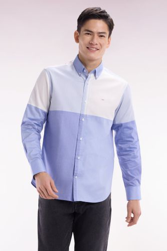 Chemise En Twill De Coton Foncé Coupe Droite - Eden Park - Modalova