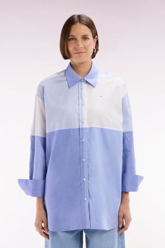 Chemise Colorblock En Popeline De Coton Coupe Oversized - Eden Park - Modalova