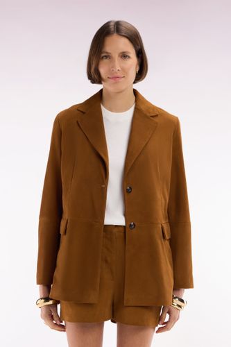 Short En Cuir Suédé Coupe Droite - Eden Park - Modalova