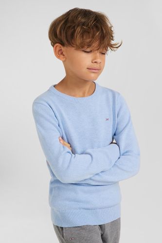Pull Col Rond En Laine Et Coton Ciel Coupe Regular - Eden Park - Modalova
