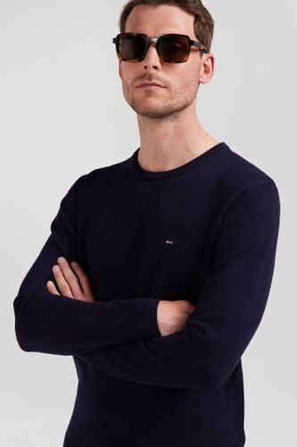 Pull Col Rond En Laine Et Coton Marine Coupe Regular - Eden Park - Modalova