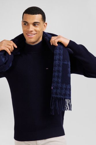 Pull Col Cheminée En Laine Et Coton Marine Coupe Regular - Eden Park - Modalova