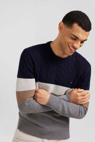 Pull Col Rond En Laine Et Coton À Jeux De Maille Coupe Regular - Eden Park - Modalova
