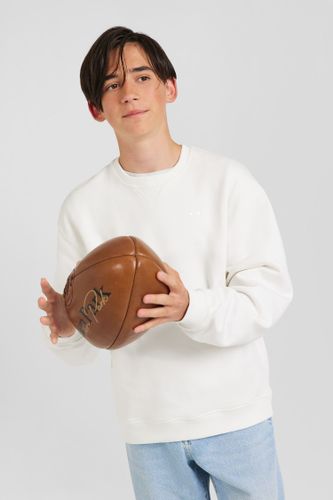 Sweatshirt Col Rond En Coton Écru Coupe Oversized - Eden Park - Modalova