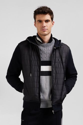 Sweatshirt Zippé Bimatière À Parmenture Matelassée Et Marine Coupe Regular - Eden Park - Modalova