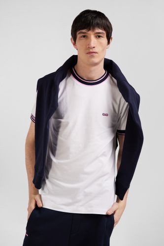 T-shirt Manches Courtes En Coton Coupe Slim Bords-côtes - Eden Park - Modalova