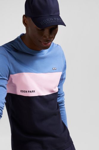 T-shirt Manches Longues Colorblock En Coton Coupe Regular - Eden Park - Modalova