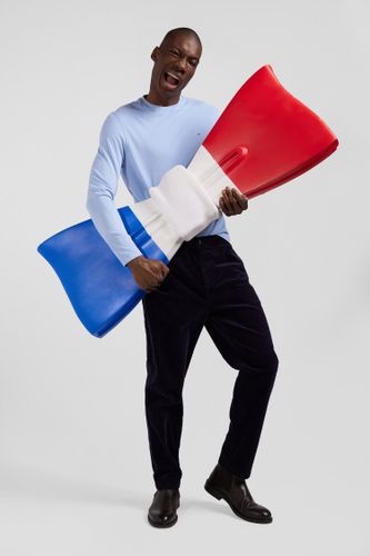 T-shirt Manches Longues En Coton Ciel Patch Dos Imprimé Fleuri Coupe Regular - Eden Park - Modalova