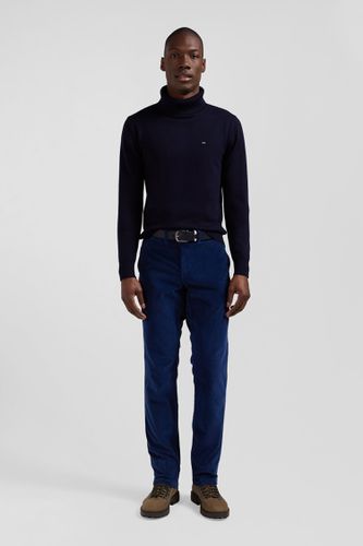 Pantalon chino en coton velours stretch bleu coupe Regular - Eden Park - Modalova